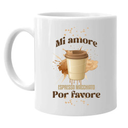 Mi amore espresso macchiato por favore - hrnek s potiskem
