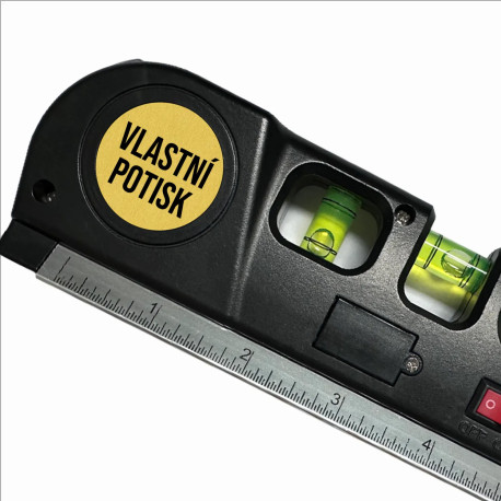 Laserová vodováha s měřítkem s vlastním potiskem