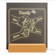 Family - dvě děti - LED lampička s gravírováním - personalizovaný produkt