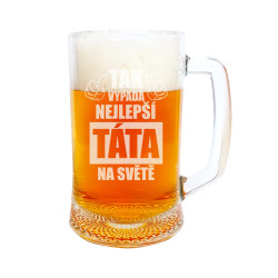 Tak vypadá nejlepší táta na světě - sklenice s gravírováním