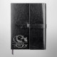 Monogram - motýl - zápisník z eko kůže s gravírováním - personalizovaný produkt