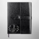 Monogram - listy - zápisník z eko kůže s gravírováním - personalizovaný produkt