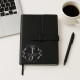 Monogram - listy - zápisník z eko kůže s gravírováním - personalizovaný produkt