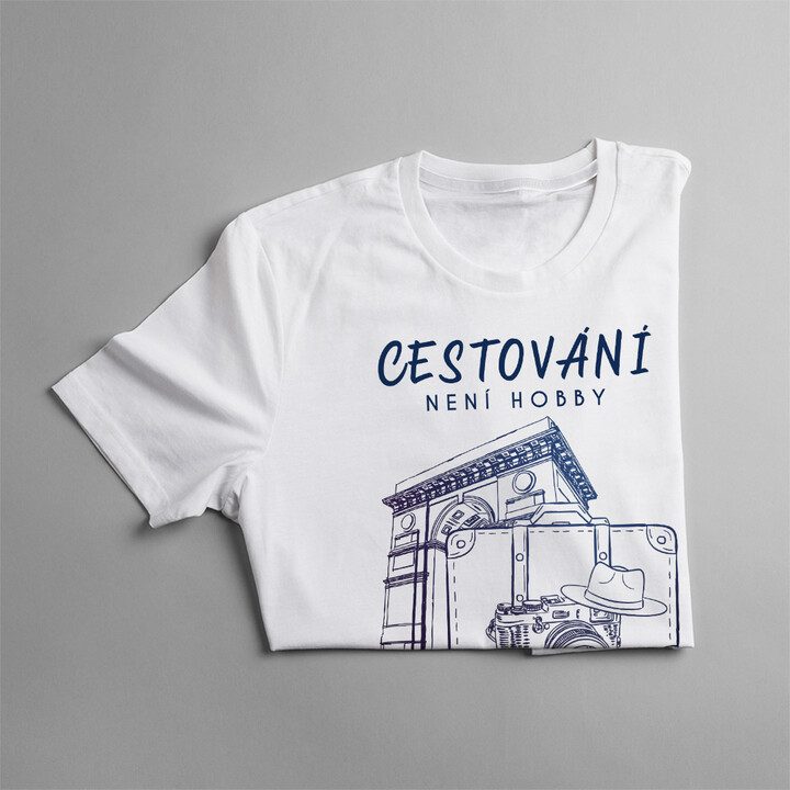 Cestování není hobby, to je způsob života - pánské tričko s potiskem
