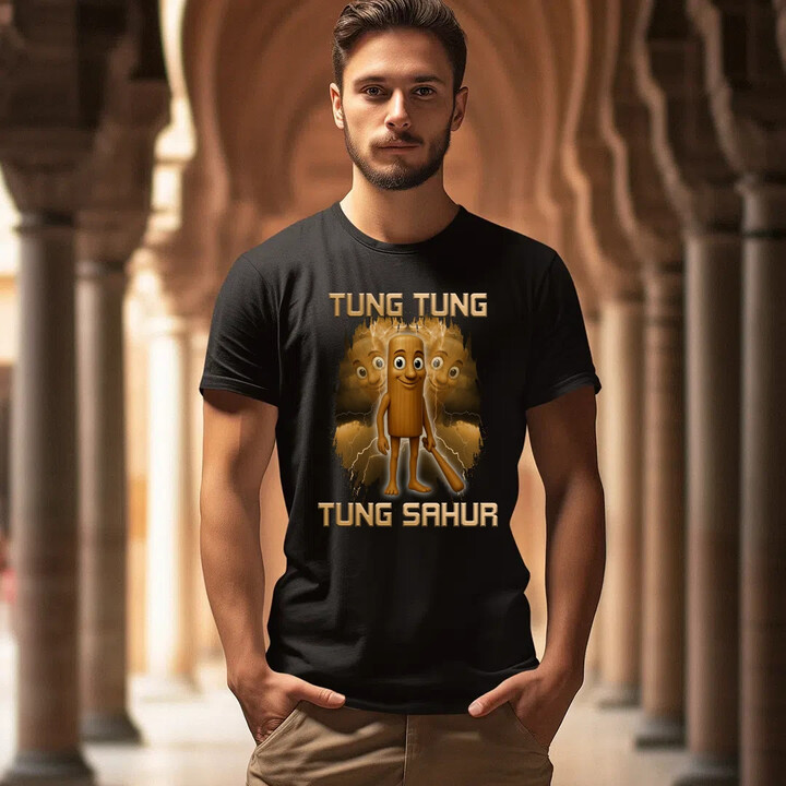 Tung Tung Tung Sahur - Italian Brainrot - pánské tričko s potiskem
