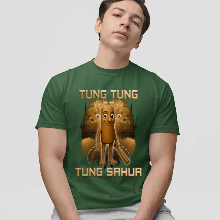 Tung Tung Tung Sahur - Italian Brainrot - pánské tričko s potiskem