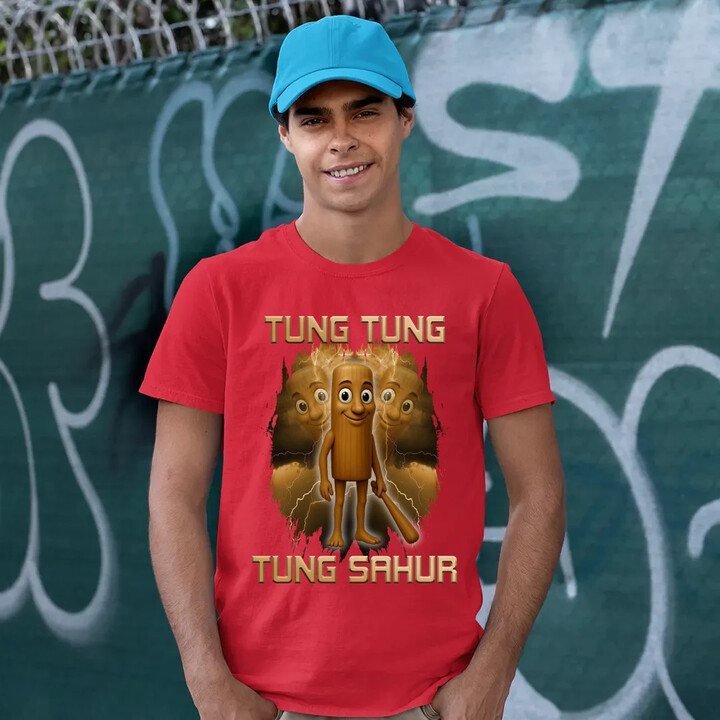 Tung Tung Tung Sahur - Italian Brainrot - pánské tričko s potiskem