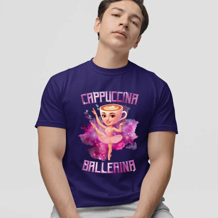 Ballerina Cappuccina - Italian Brainrot - pánské tričko s potiskem