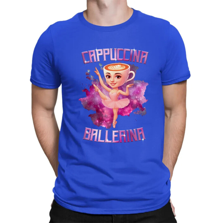 Ballerina Cappuccina - Italian Brainrot - pánské tričko s potiskem