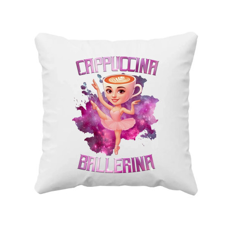 Ballerina Cappuccina - Italian Brainrot - polštář s potiskem