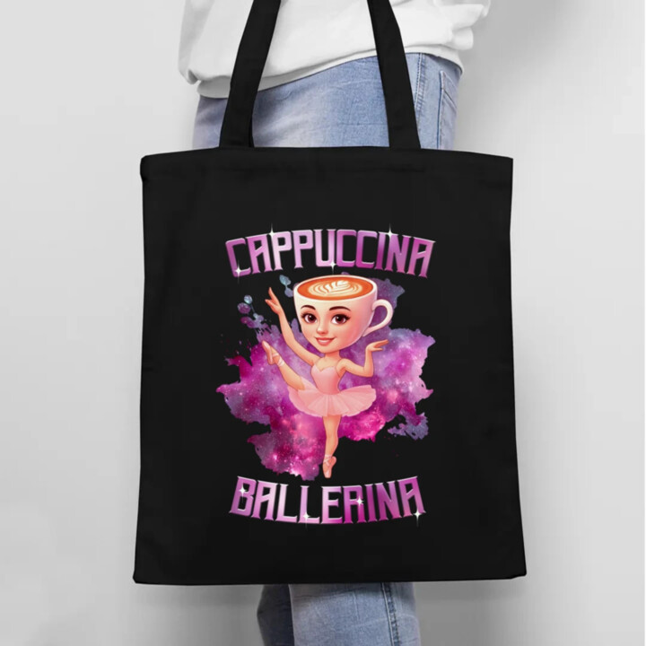 Ballerina Cappuccina - Italian Brainrot - taška s potiskem