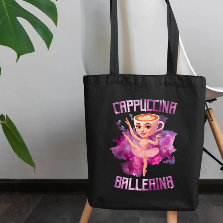 Ballerina Cappuccina - Italian Brainrot - taška s potiskem
