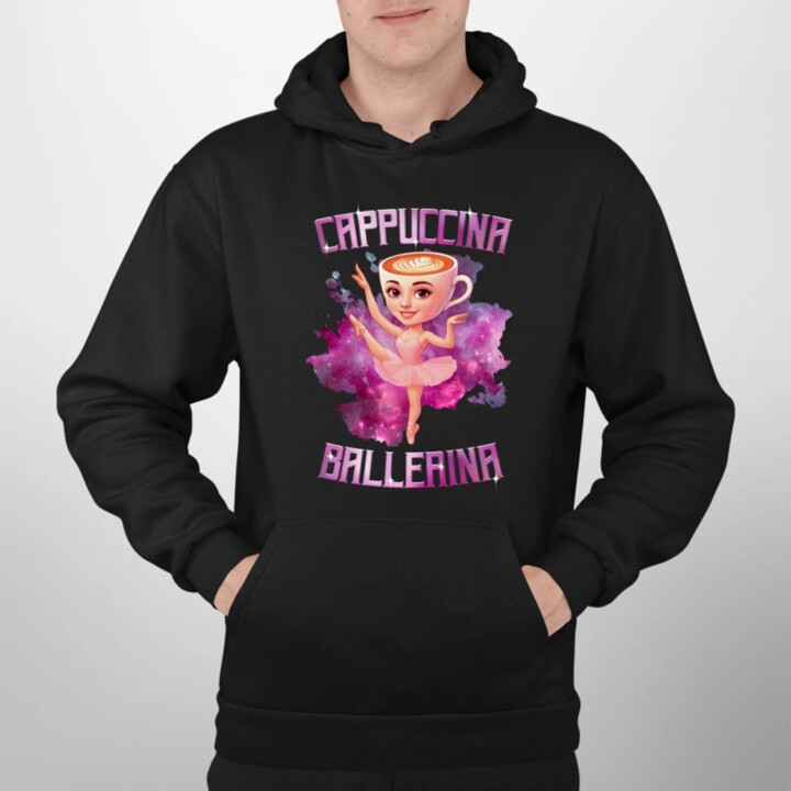 Ballerina Cappuccina - Italian Brainrot - pánská mikina s potiskem