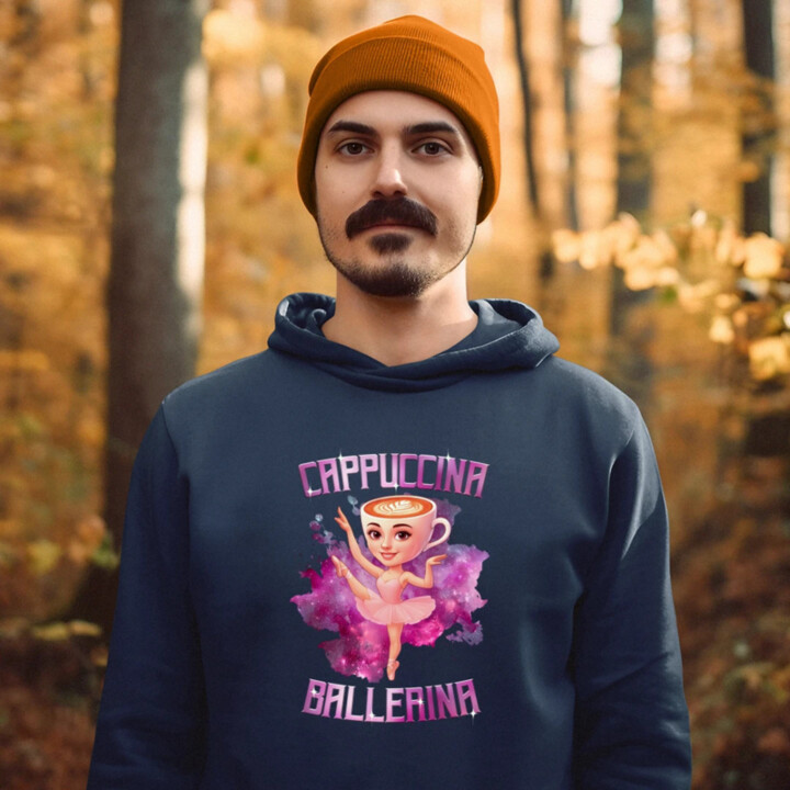 Ballerina Cappuccina - Italian Brainrot - pánská mikina s potiskem