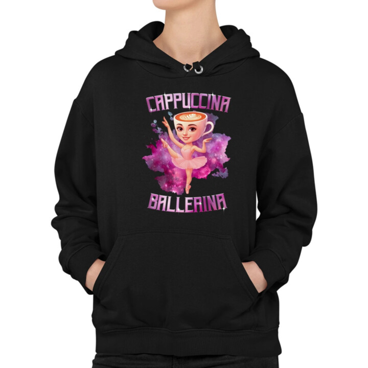 Ballerina Cappuccina - Italian Brainrot - dámská mikina s potiskem