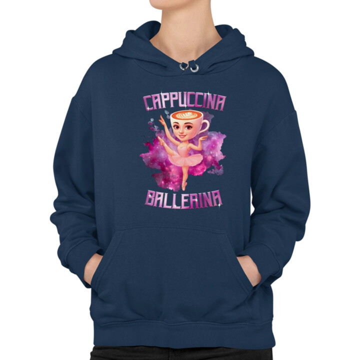 Ballerina Cappuccina - Italian Brainrot - dámská mikina s potiskem