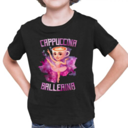 Ballerina Cappuccina - Italian Brainrot - dětské tričko s potiskem