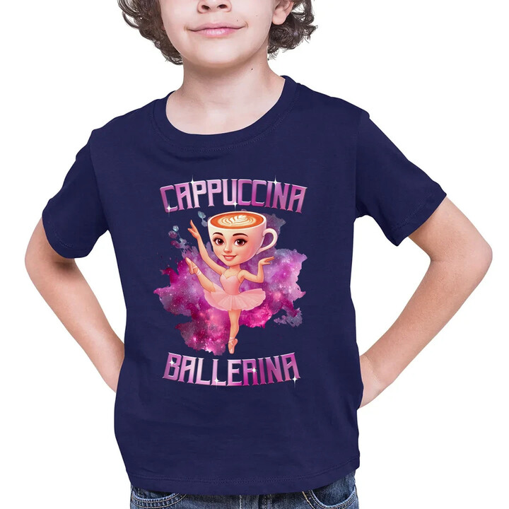 Ballerina Cappuccina - Italian Brainrot - dětské tričko s potiskem