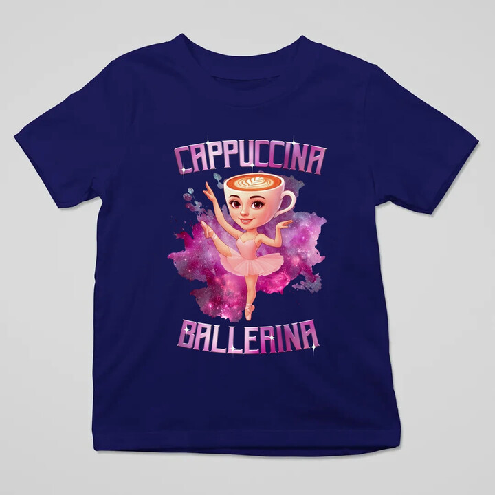 Ballerina Cappuccina - Italian Brainrot - dětské tričko s potiskem