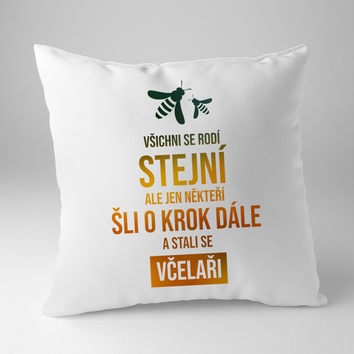 Všichni se rodí stejní - včelař - polštář