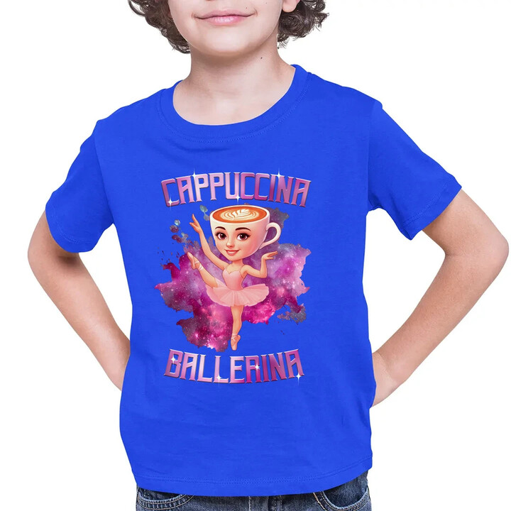 Ballerina Cappuccina - Italian Brainrot - dětské tričko s potiskem