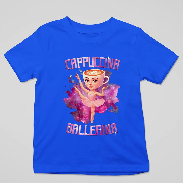 Ballerina Cappuccina - Italian Brainrot - dětské tričko s potiskem