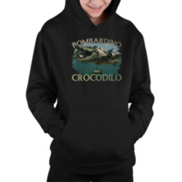 Bombardino Crocodilo - Italian Brainrot - dětská mikina s kapucí