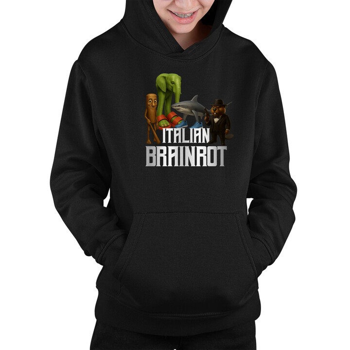 Italian Brainrot - Italian Brainrot - dětská mikina s kapucí
