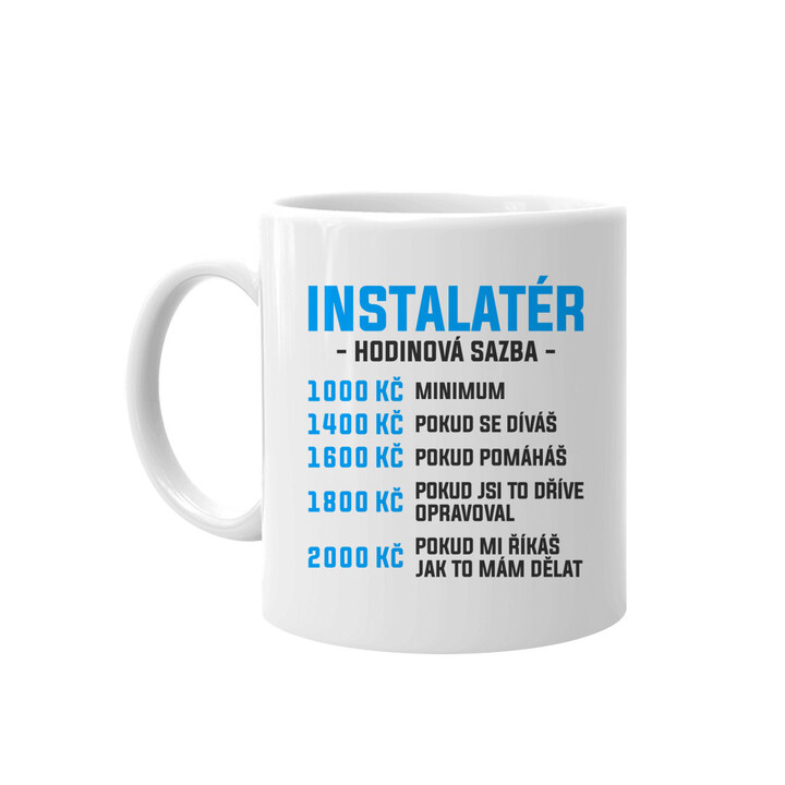 Stolař - hodinová sazba - hrnek