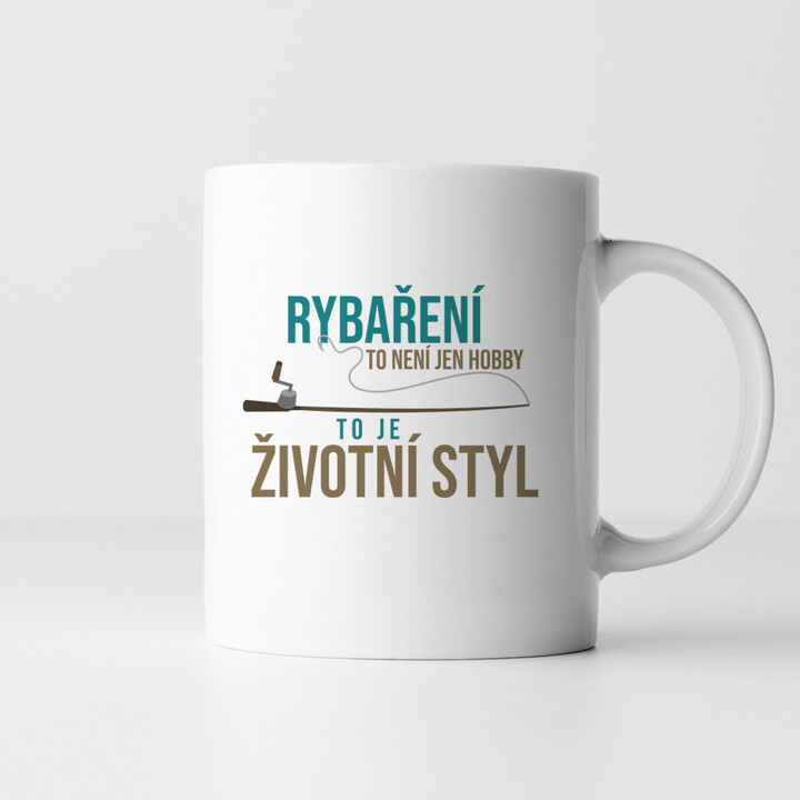 Rybaření to není jen hobby, to je životní styl - hrnek