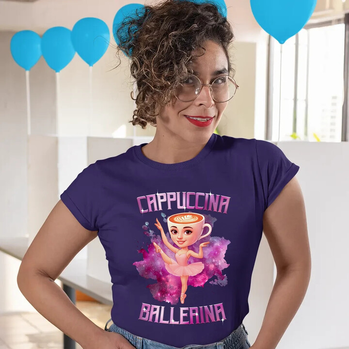 Ballerina Cappuccina - Italian Brainrot  - dámské tričko s potiskem