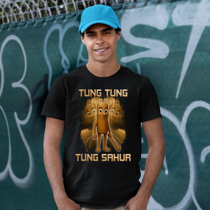 Tung Tung Tung Sahur - Italian Brainrot - pánské tričko s potiskem