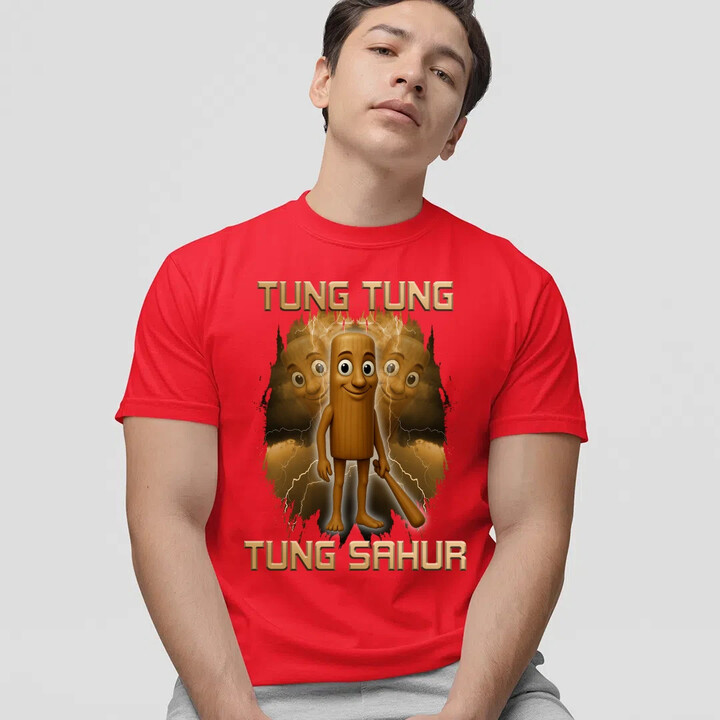 Tung Tung Tung Sahur - Italian Brainrot - pánské tričko s potiskem