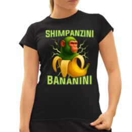 Shimpanzini bananini - Italian Brainrot  - dámské tričko s potiskem