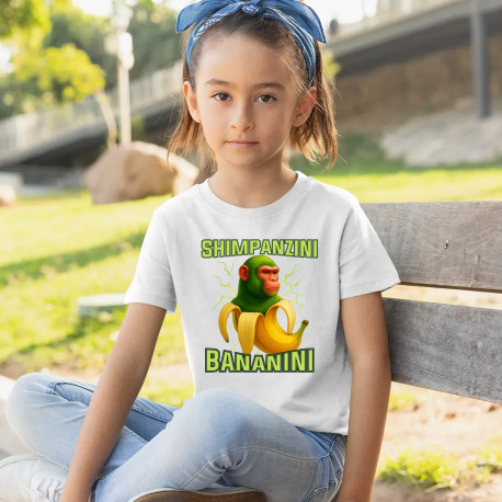 Shimpanzini bananini - Italian Brainrot - dětské tričko s potiskem