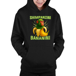 Shimpanzini bananini - Italian Brainrot - dětská mikina s kapucí