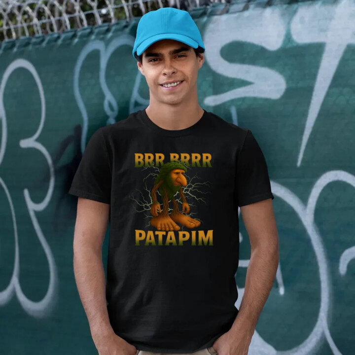 Brr brr patapim - Italian Brainrot - pánské tričko s potiskem