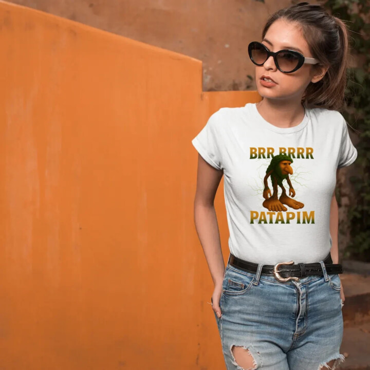 Brr brr patapim - Italian Brainrot  - dámské tričko s potiskem