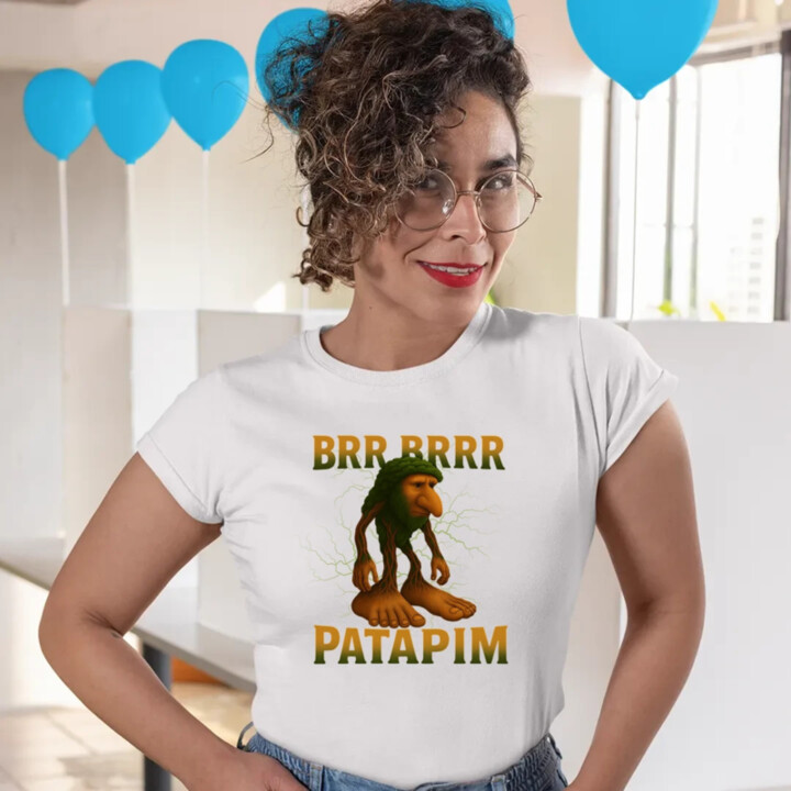 Brr brr patapim - Italian Brainrot  - dámské tričko s potiskem