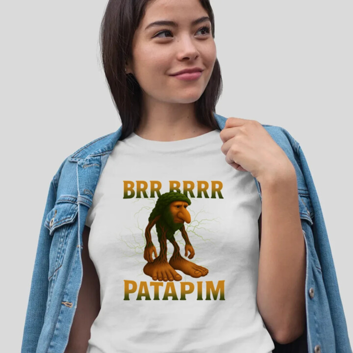 Brr brr patapim - Italian Brainrot  - dámské tričko s potiskem