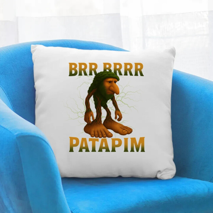 Brr brr patapim - Italian Brainrot - polštář s potiskem