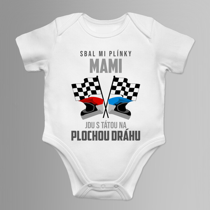 Sbal mi plínky, mami - plochá dráha - dětské body s potiskem