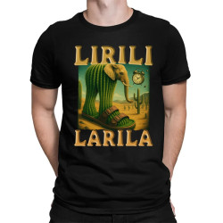 Lirili larila - Italian brainrot - pánské tričko s potiskem