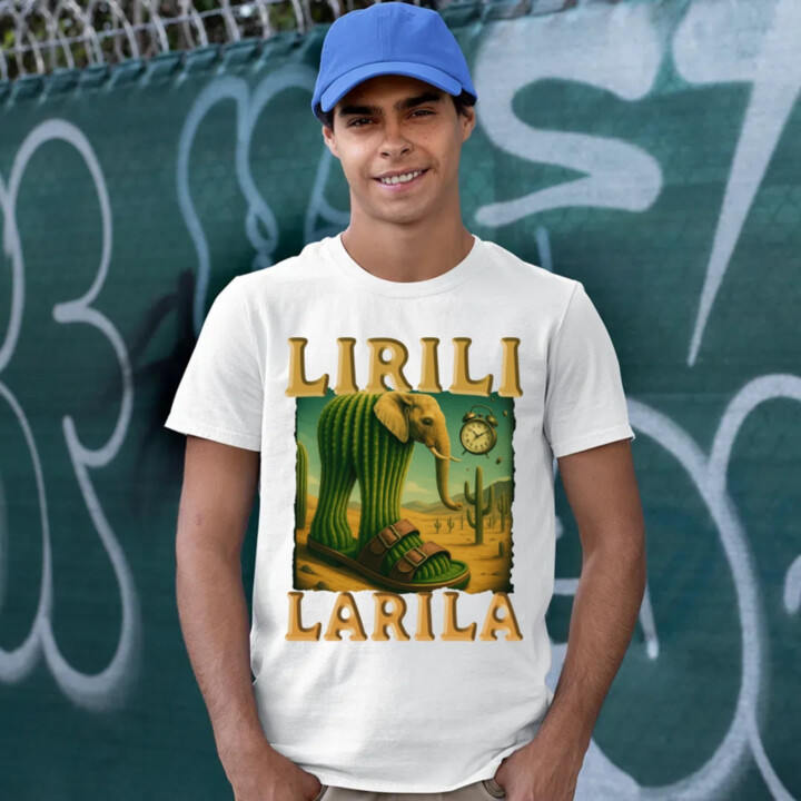 Lirili larila - Italian brainrot - pánské tričko s potiskem