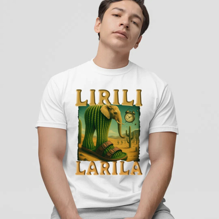 Lirili larila - Italian brainrot - pánské tričko s potiskem