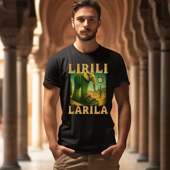 Lirili larila - Italian brainrot - pánské tričko s potiskem