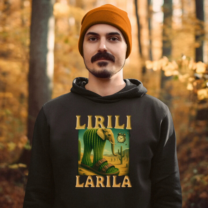 Lirili larila - Italian brainrot - pánská mikina s potiskem