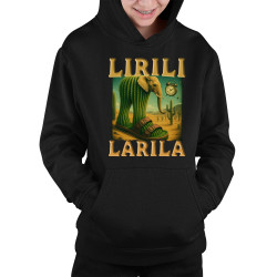 Lirili larila - Italian brainrot - dětská mikina s kapucí