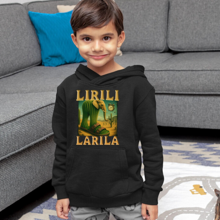Lirili larila - Italian brainrot - dětská mikina s kapucí