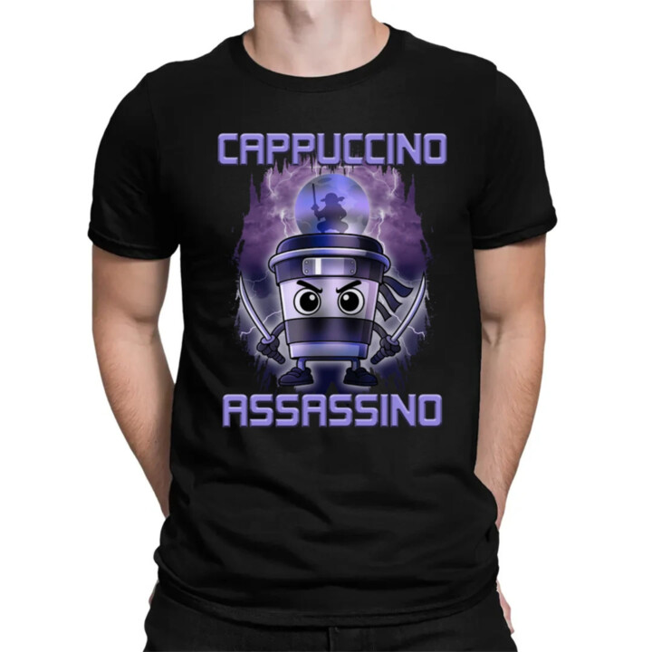 Cappuccino Assassino - Italian Brainrot - pánské tričko s potiskem